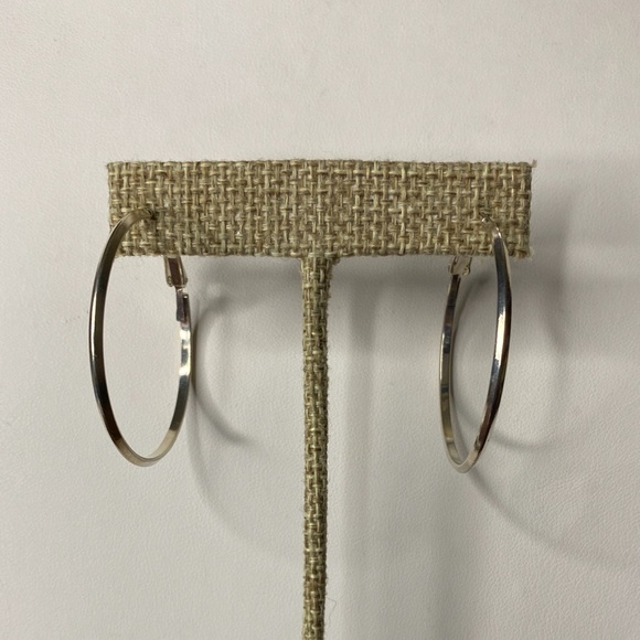 5 for $15 Silver tone Hoop Earrings - Picture 2 of 2